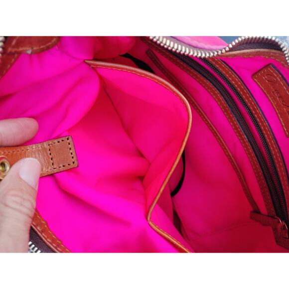 Dooney and Bourke Women's Hot Pink Nylon Leather Strap Shoulder Bag Read Descri - Picture 14 of 15